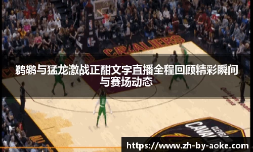 鹈鹕与猛龙激战正酣文字直播全程回顾精彩瞬间与赛场动态
